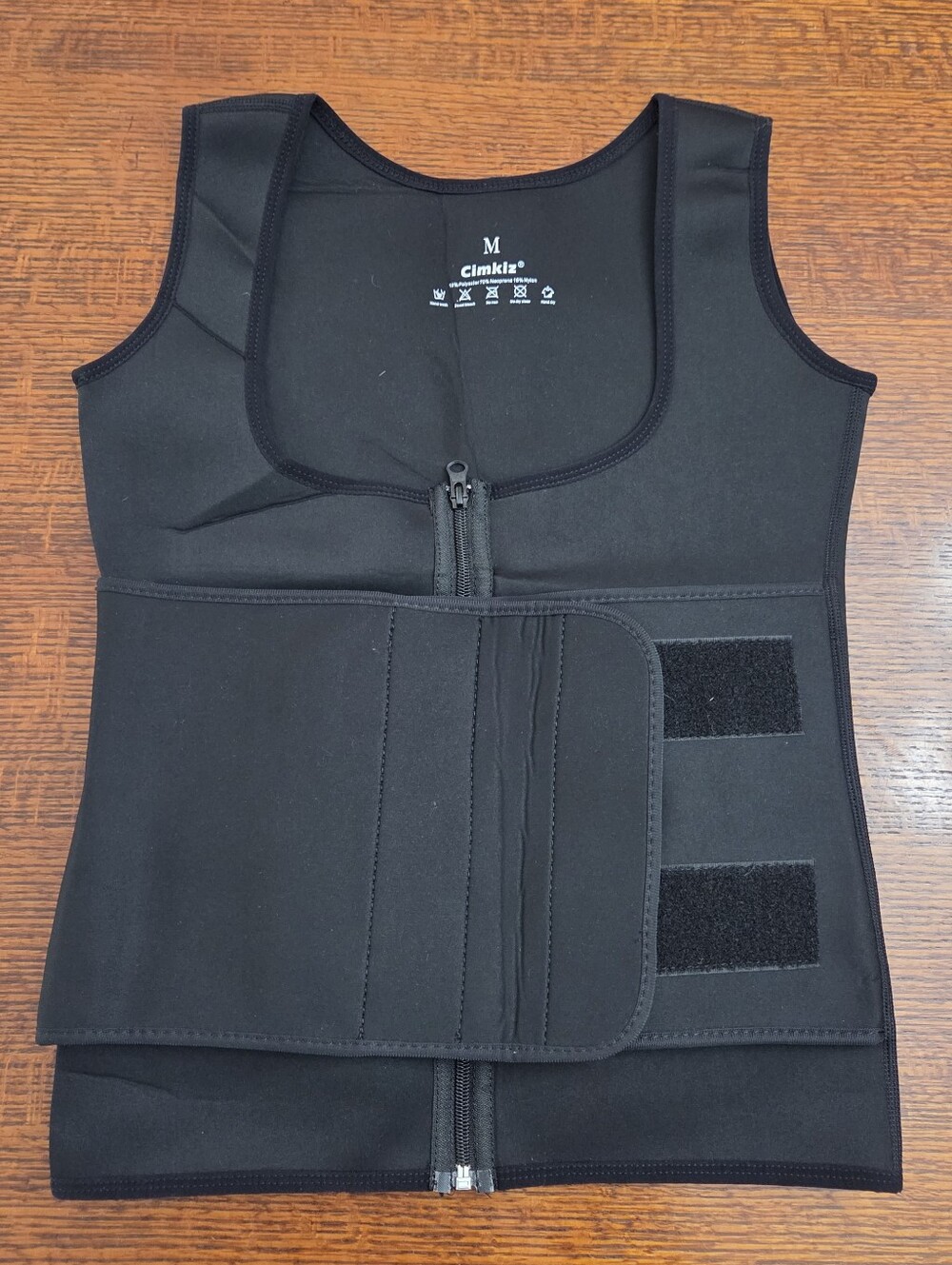 Cimkiz Medium Black Waist Trainer Sweatvest Work Out Gear